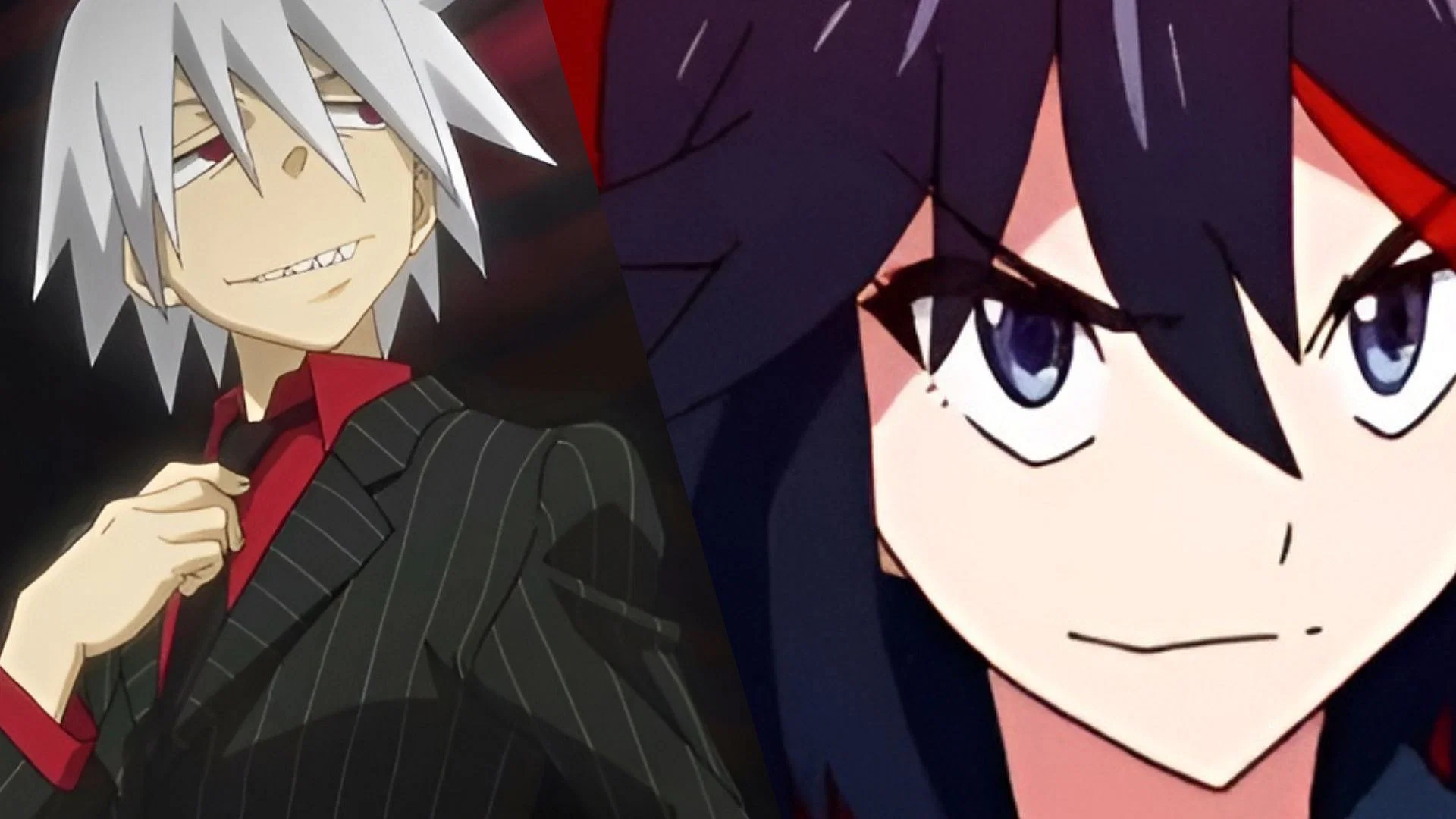 From scythes and swords to monstrous fusions, these anime characters don&rsquo;t just fight with weapons, they become them (Image via Studio Trigger and Bones)