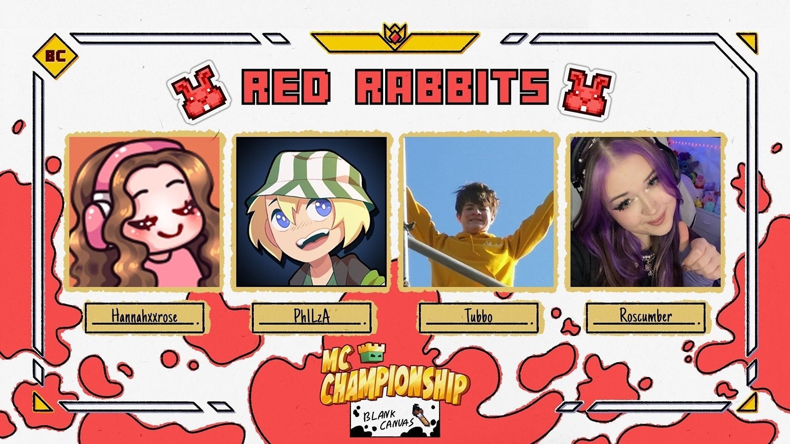 Red Rabbit Mcc Background Minecraft Championship (MCC) Blank Canvas: List of all competing ...