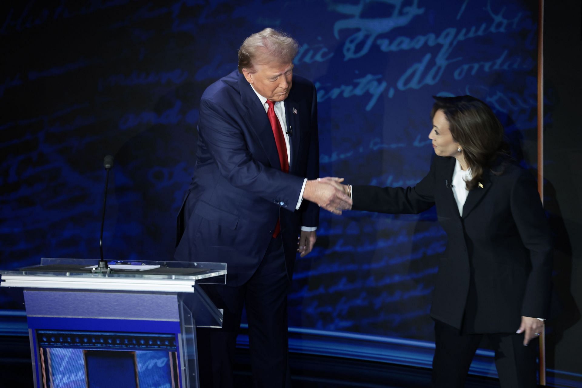 ABC News Hosts Presidential Debate Between Donald Trump And Kamala Harris At The National Constitution Center In Philadelphia (Image via Getty)