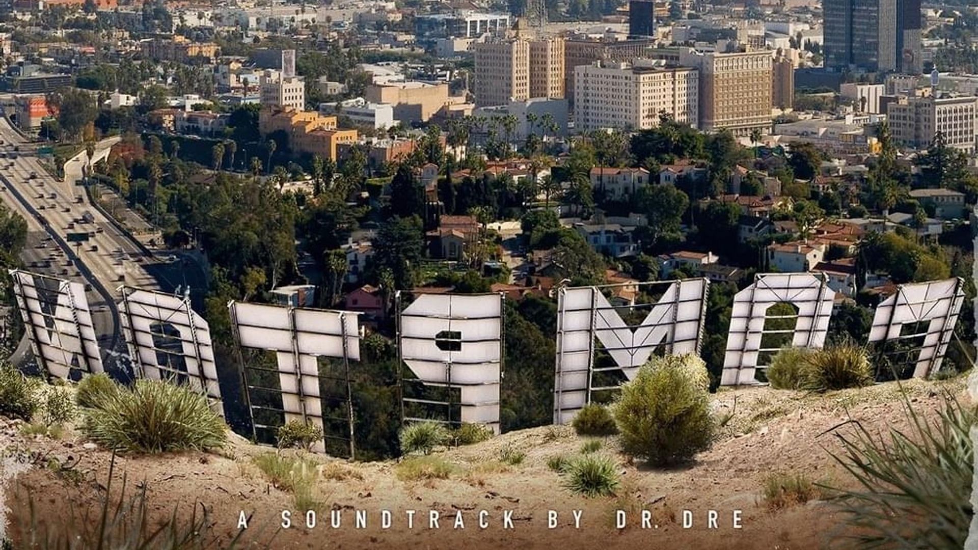 The official cover art for Dr. Dre's third studio album 'Compton' (Image via Spotify)