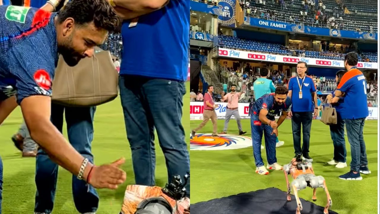 IPL 2025: रोबोट डॉग चंपक के साथ मस्ती करते नजर आए ऋषभ पंत, LSG ने शेयर किया वीडियो