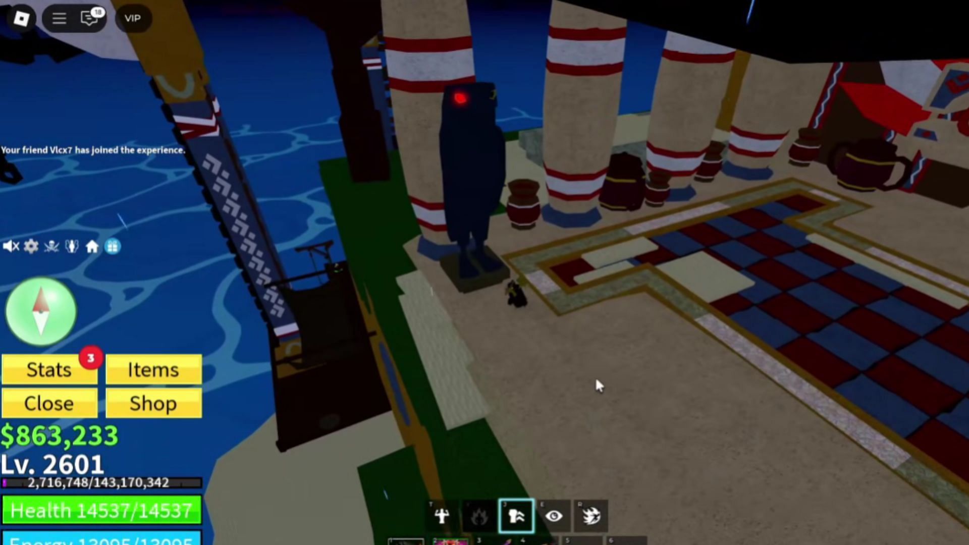 The Eagle statue puzzle (Image via Roblox | YouTube@ Kay Blox)
