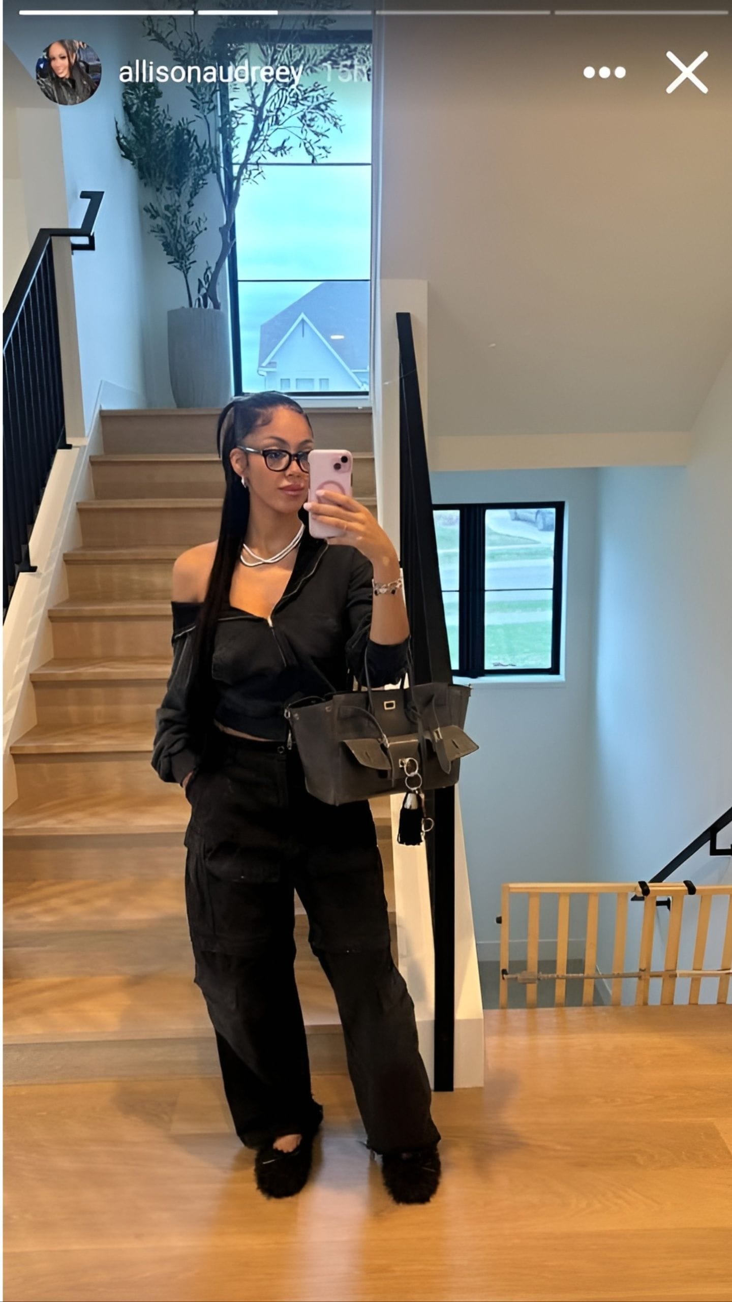 Jaden McDaniels' girlfriend Allison Audrey brightens up her all-black