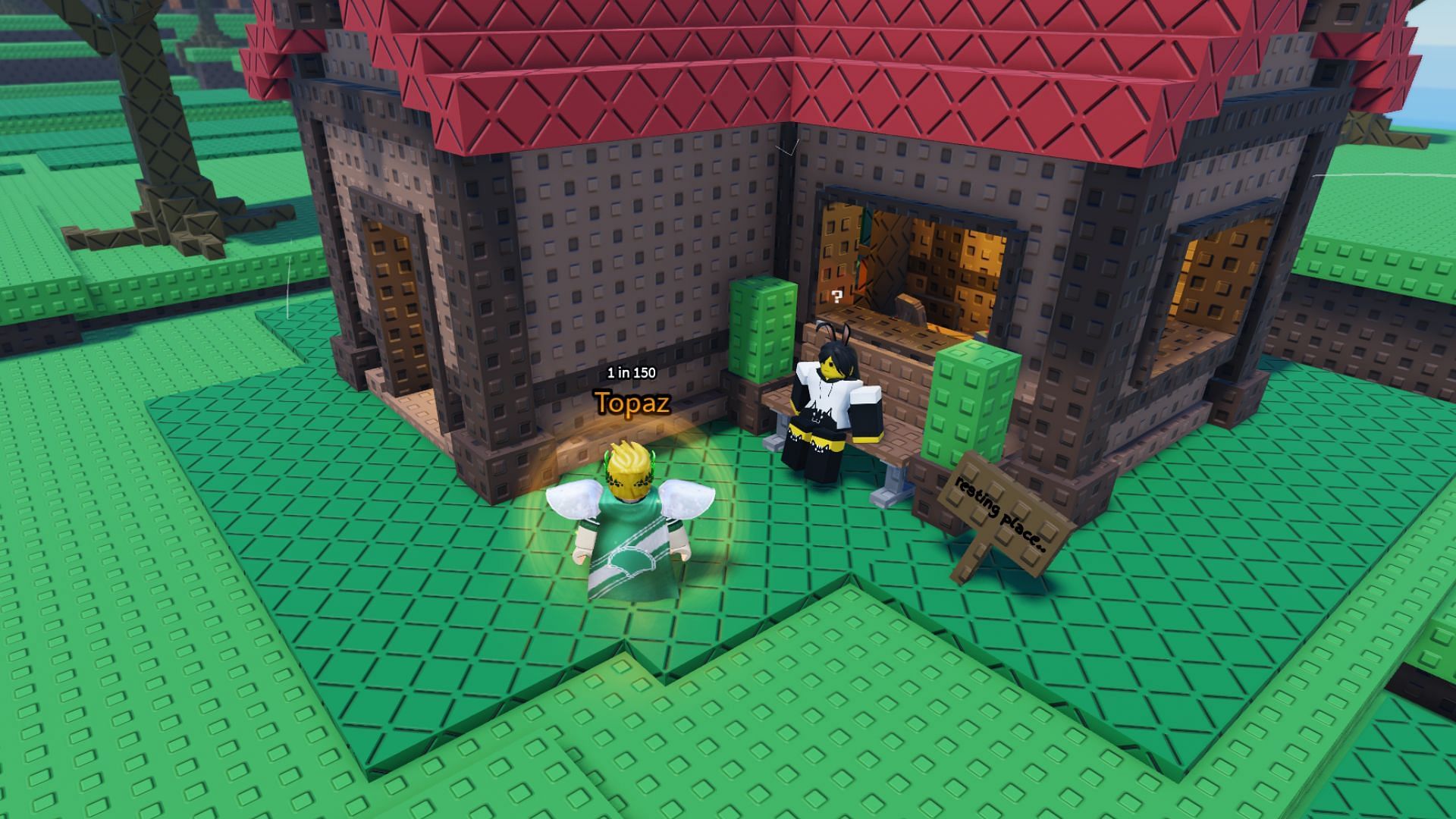 Talk to this NPC to start the quest in Sol&#039;s RNG (Image via Roblox)