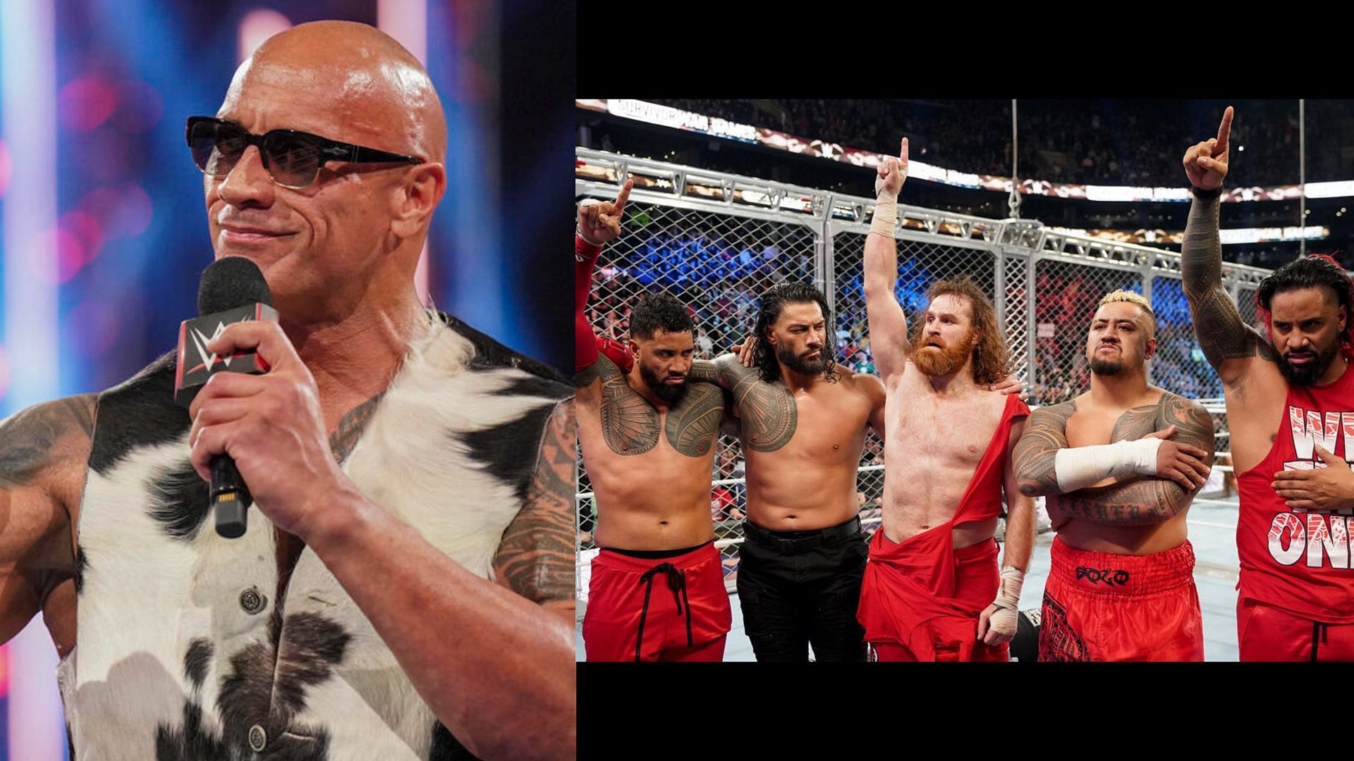 The Rock reuniting the OG Bloodline [Image Credits: WWE]