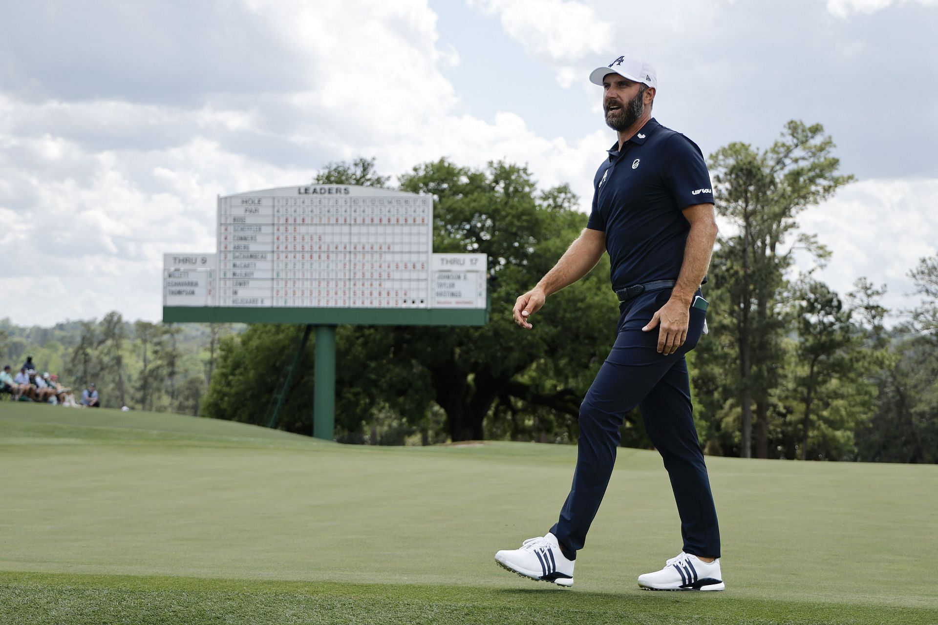 Dustin Johnson at The 2025 Masters Tournament (via Getty)