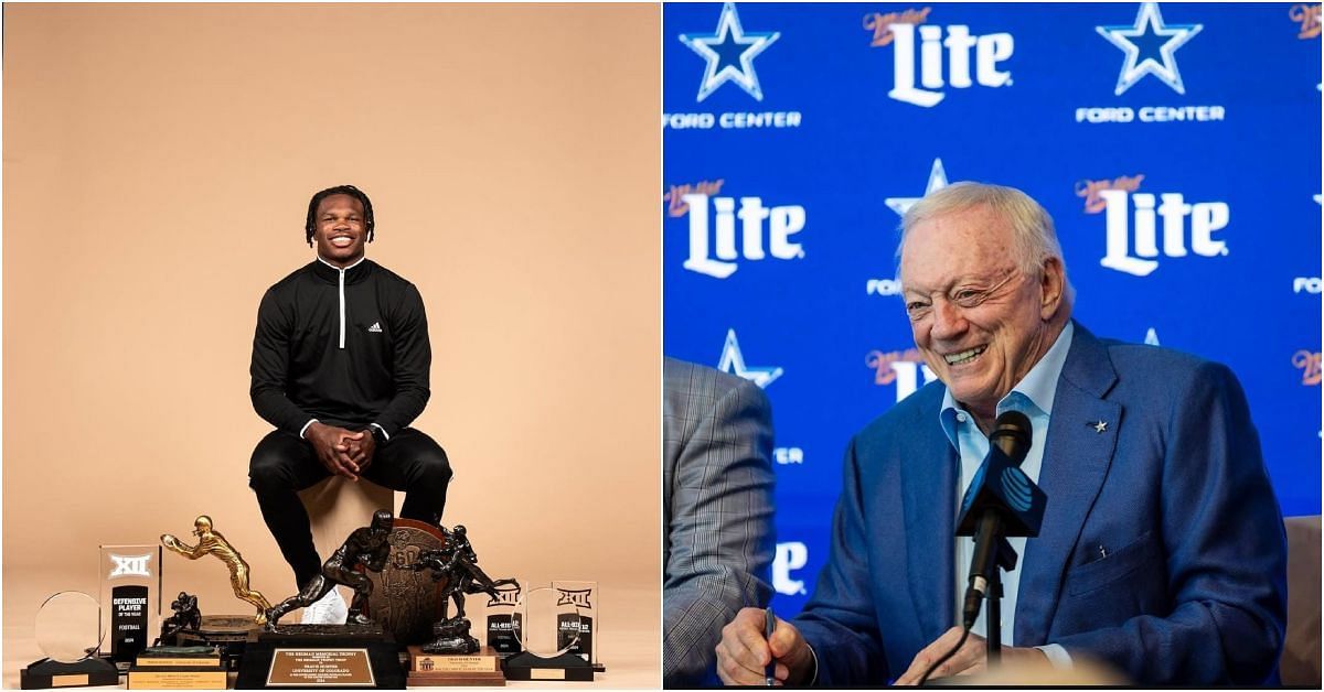 Travis Hunter and Jerry Jones (Credits: Hunter and Dallas Cowboys IG)
