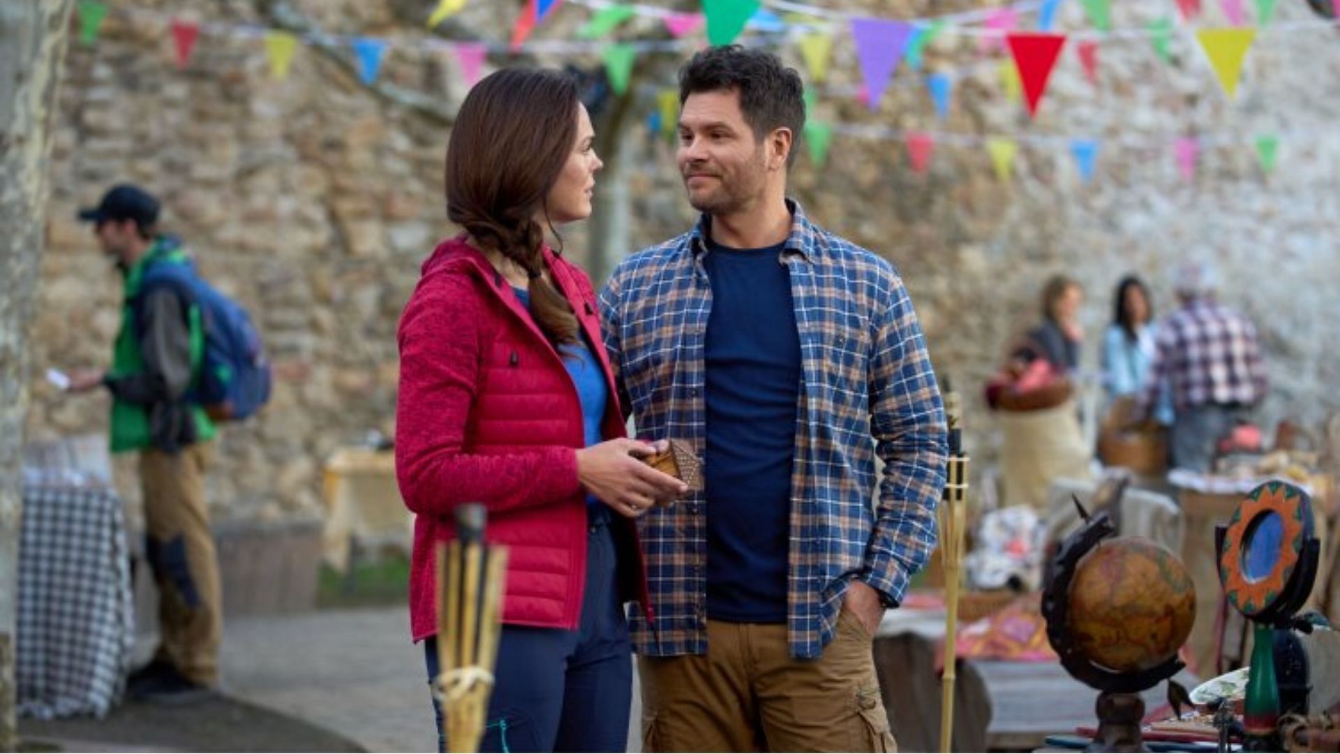 A Still of Monica and Luis from Journet to You (Image via Hallmark)