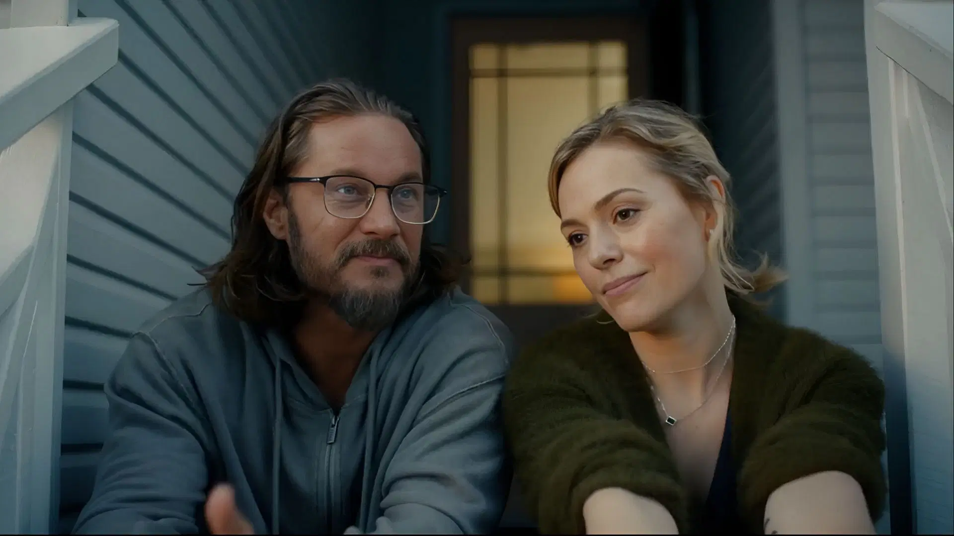 James Cormack and Nina share a quiet moment together, hinting at the personal developments that may unfold in Black Snow season 3. (Image via AMC)