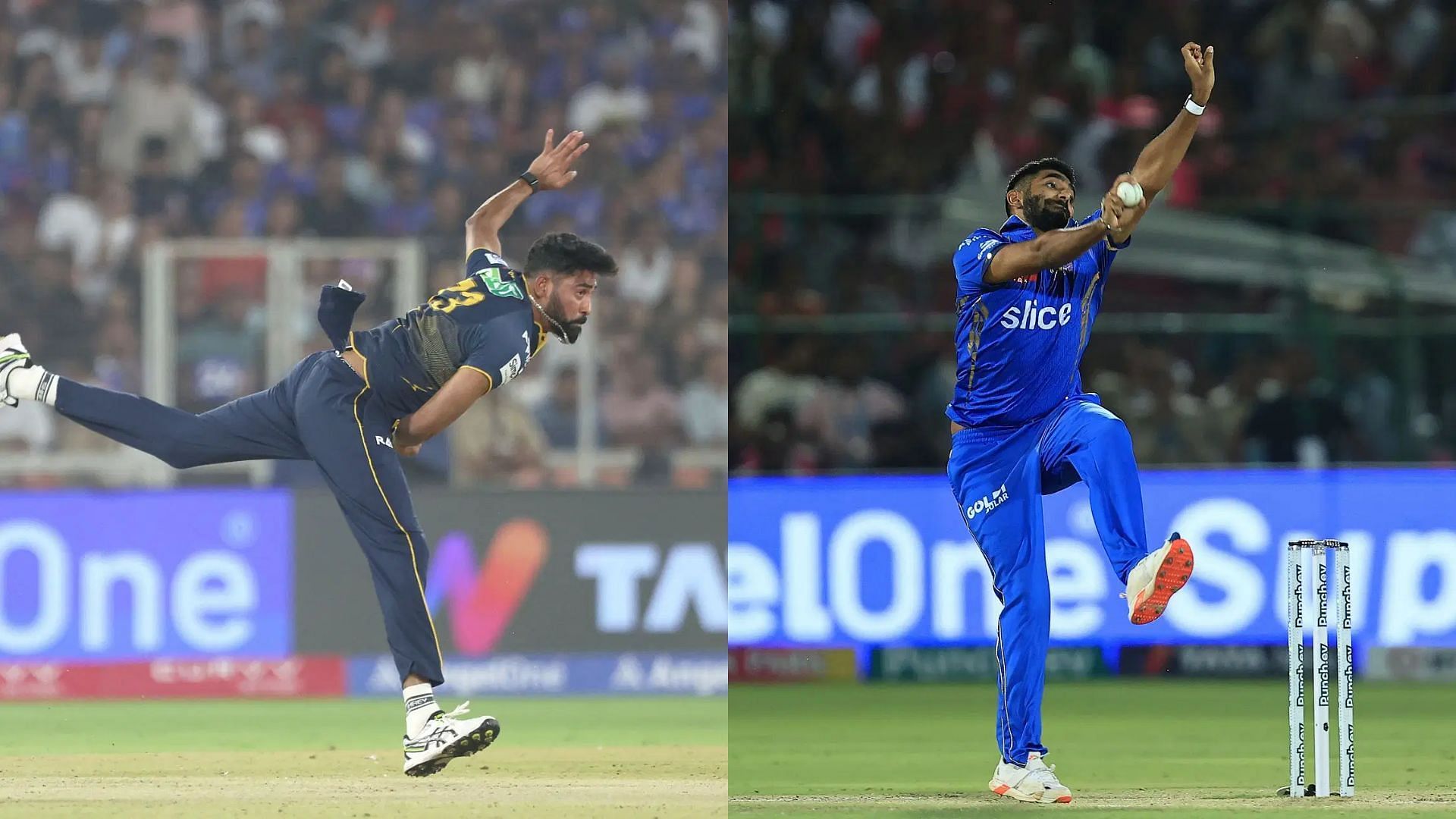 Mohammed Siraj and Jasprit Bumrah in action in the IPL (Image Credits: Getty)