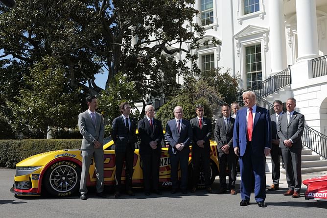 Donald Trump gives rare praise to Roger Penske during White House celebration of NASCAR champions
