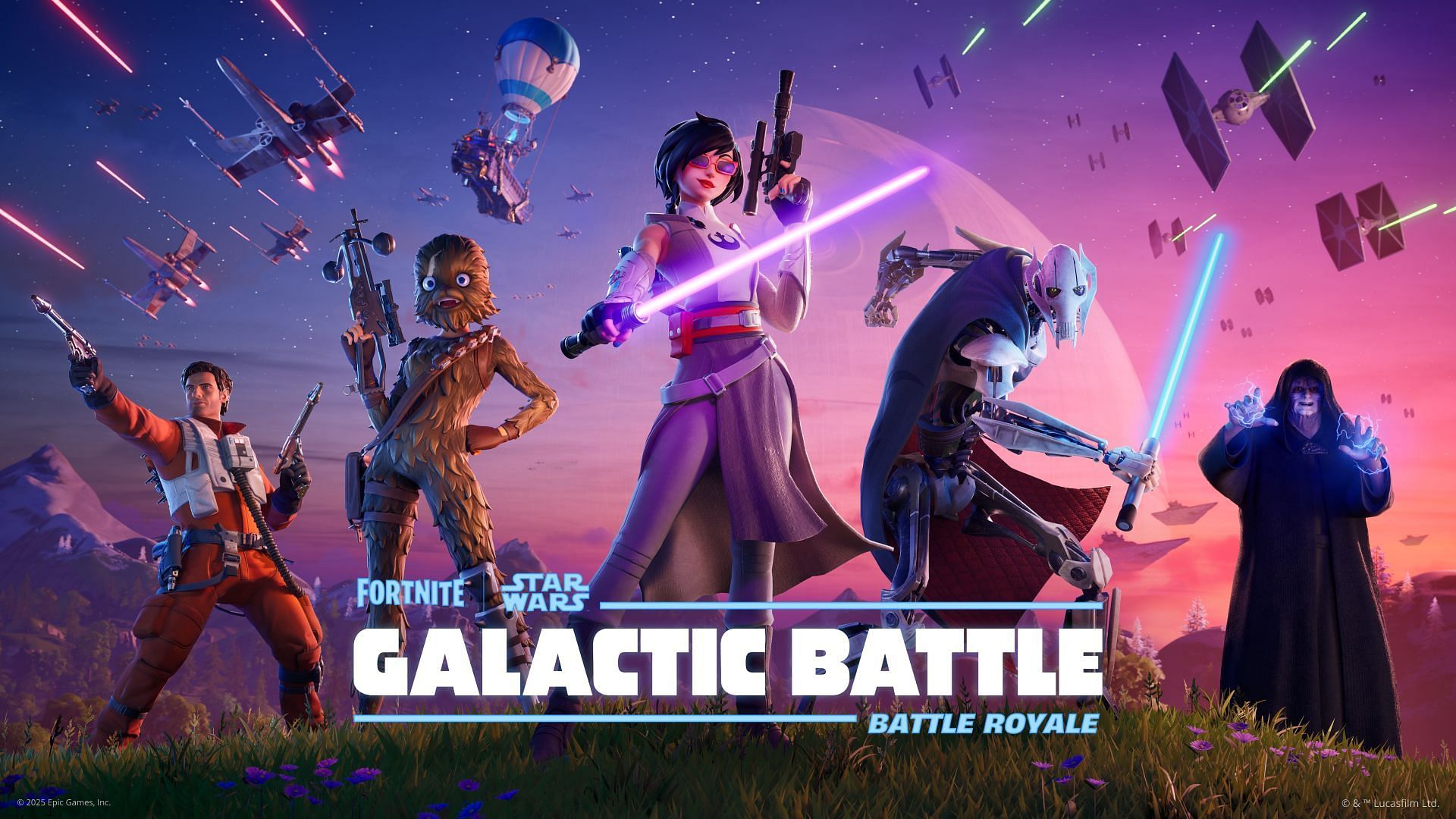 Five Fortnite Chapter 6 Season 3 Star Wars Galactic Battle Pass skins have been revealed (Image via Epic Games)