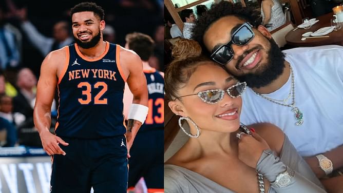 Karl Anthony-Towns’ gf Jordyn Woods shows support to Knicks star’s MSG playoff debut with custom #32 heels