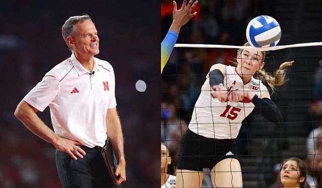 Former Nebraska volleyball head coach, John Cook, and player Andi Jackson- Source: Getty