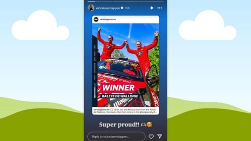 Snapshot of Victoria Verstappen's Story...Credits-Instagram