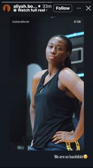 Aliyah Boston post new training video ahead of new season