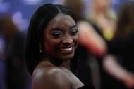 Simone Biles at the 2025 Laureus World Sport Awards red carpet in Madrid, Spain. (Photo via Getty Images)