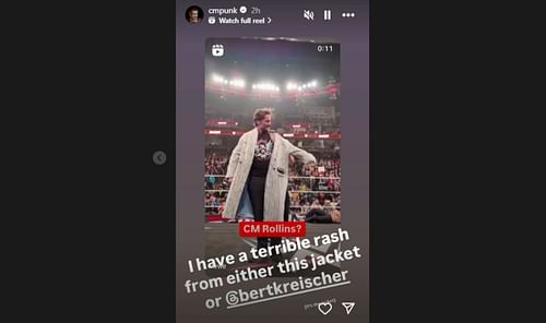 Punk accused Seth Rollins on Instagram