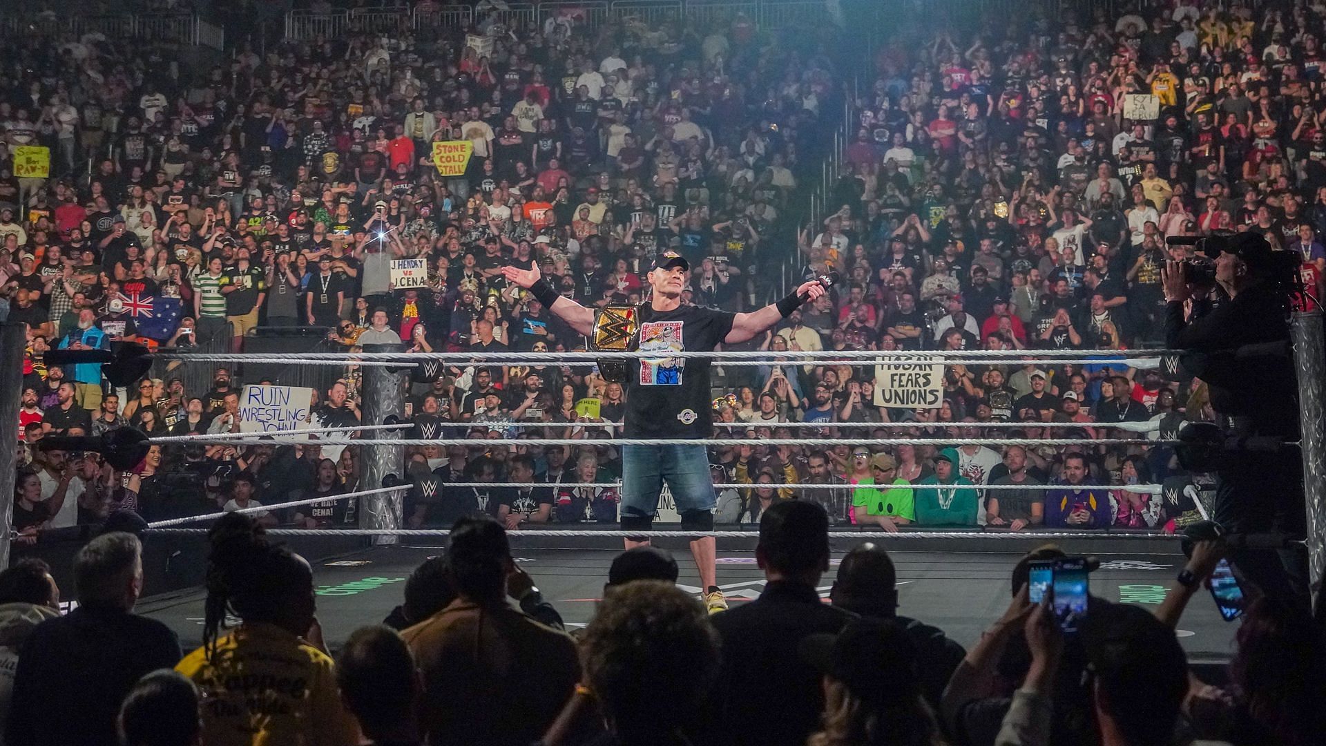 New WWE Champion John Cena stands tall on RAW