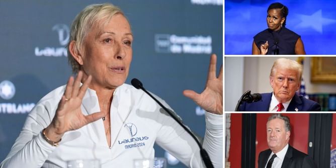Martina Navratilova fires back at Piers Morgan for attacking Michelle Obama over her criticism of Donald Trump's deportation policy