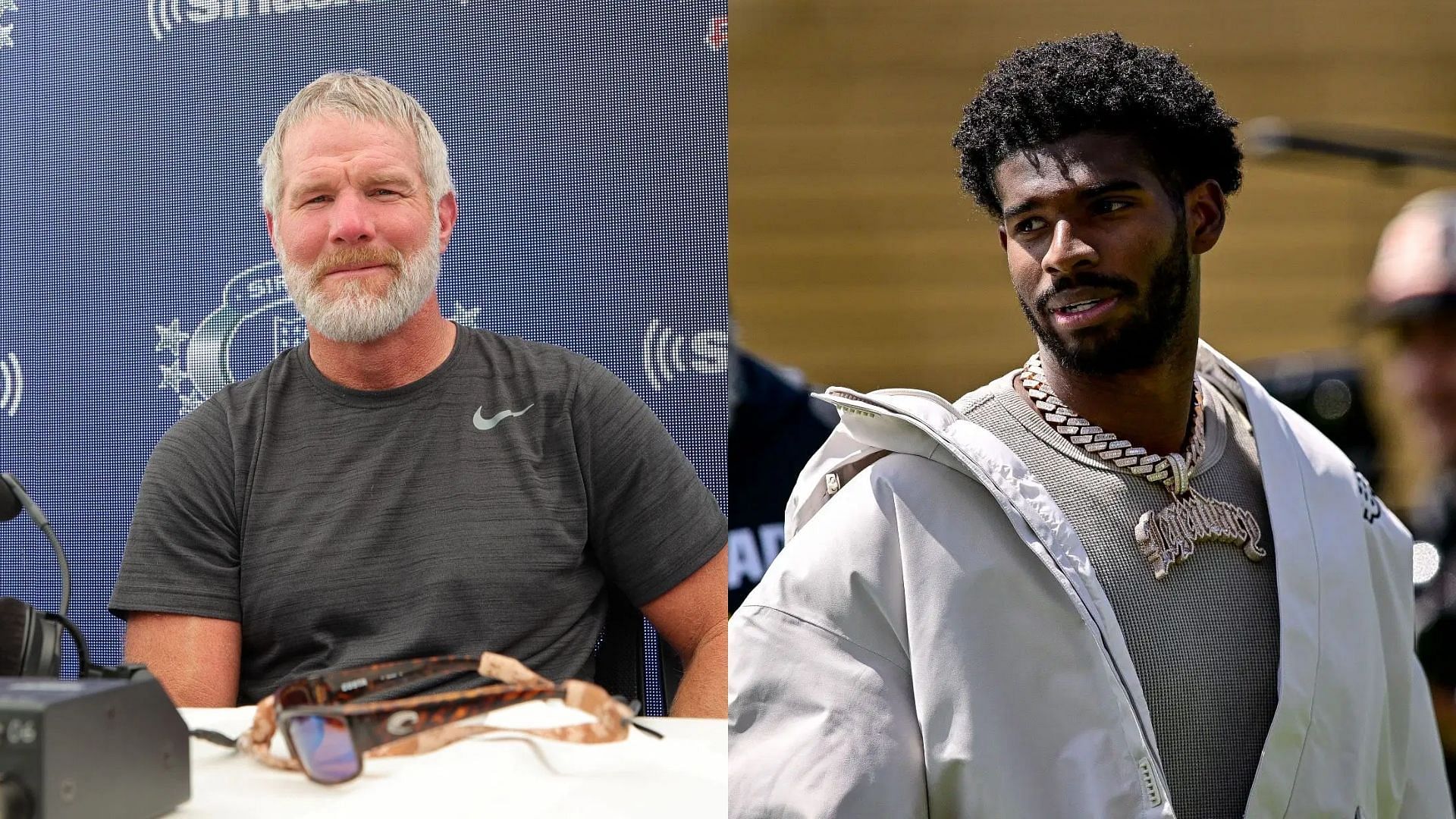 Brett Favre consoles Shedeur Sanders after slide out of first two days of 2025 Draft