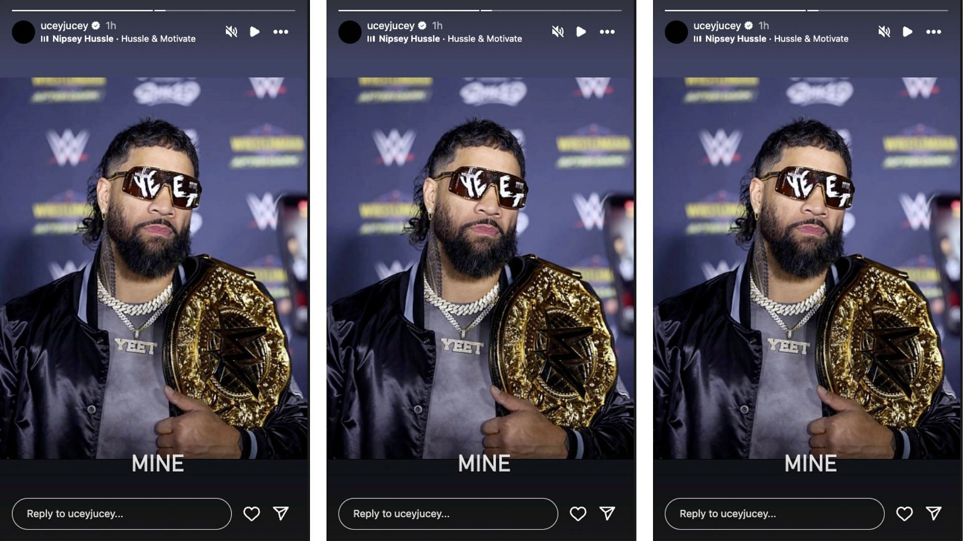 The Yeet Master sent a bold message today on social media. [Image credit: Jey Uso&#039;s Instagram story]