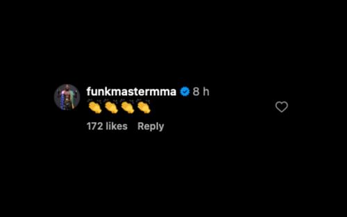 Screenshot of Aljamain Sterling's reaction.