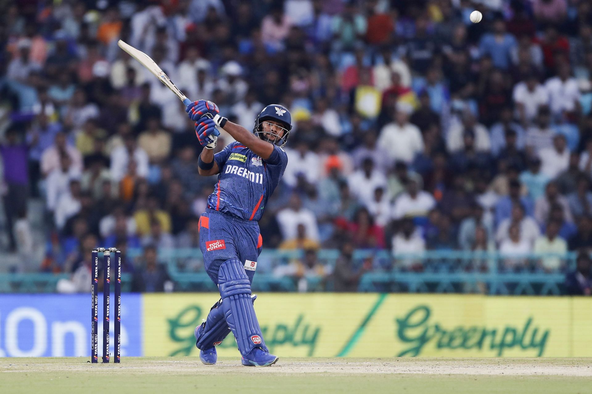 Nicholas Pooran has smashed 349 runs at a strike rate of 215.43 in six innings in IPL 2025. [P/C: Getty]