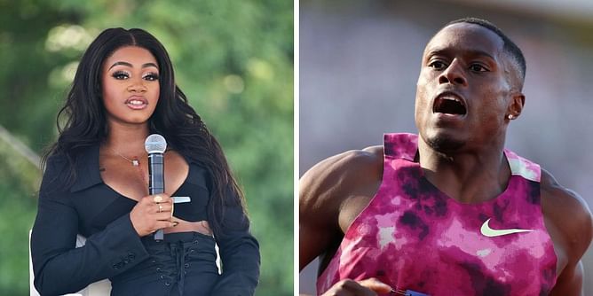 Sha'Carri Richardson cheers for her boyfriend Christian Coleman as he displays impressive performance at Florida Relays