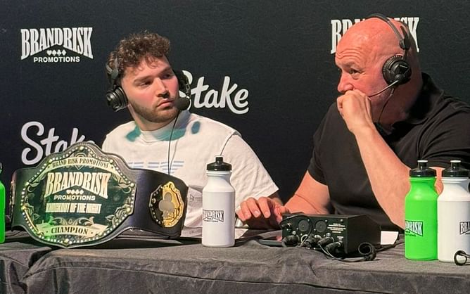 Streamer Adin Ross explains to Dana White and Hunter Campbell what "Dana, oil me up" means