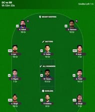 Best IPL 2025 Fantasy Team for Match 32 - DC vs RR