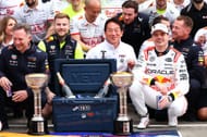 Max Verstappen and his team celebrate in the Pitlane after winning the F1 Grand Prix of Japan at Suzuka Circuit - Source: Getty