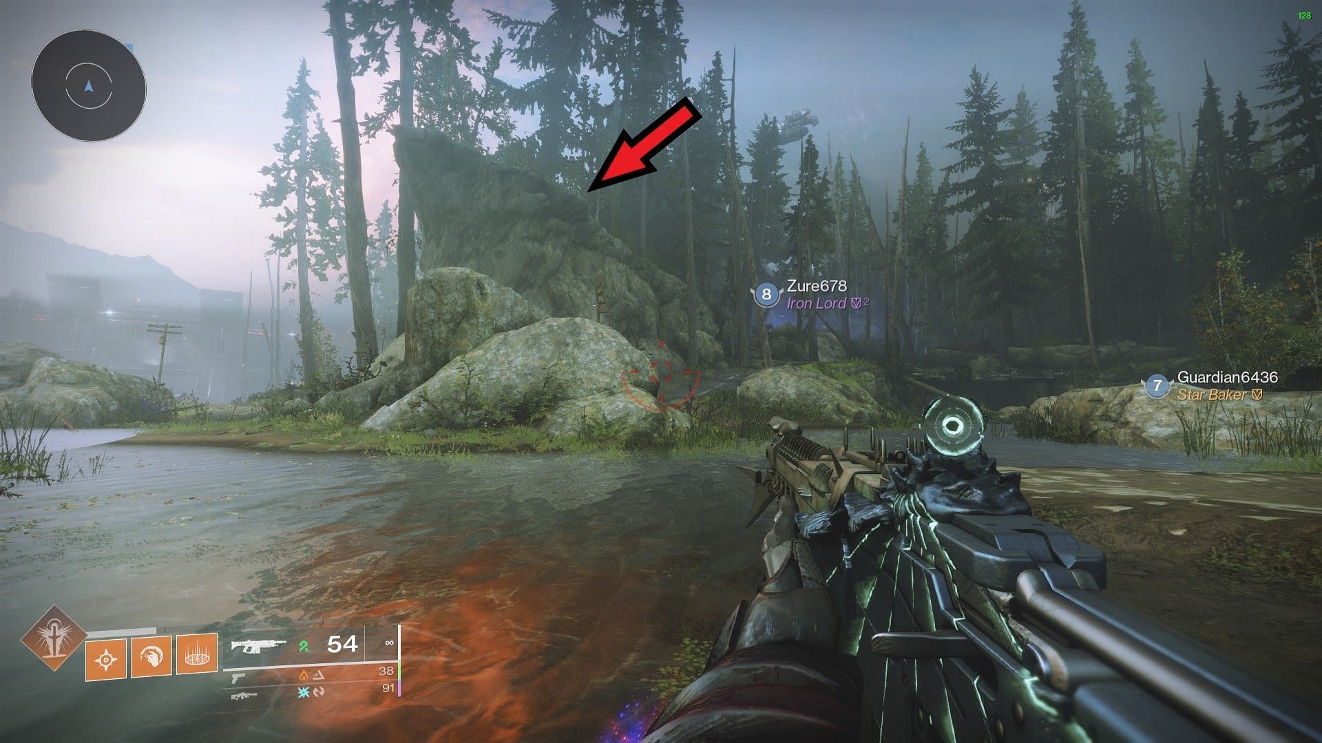 EDZ Chess Piece in Winding Cove of Destiny 2 (Image via Bungie)