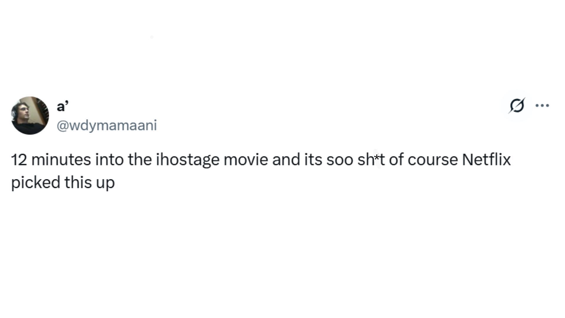 A fan reaction to the movie (Image via X/@wdymamaani)