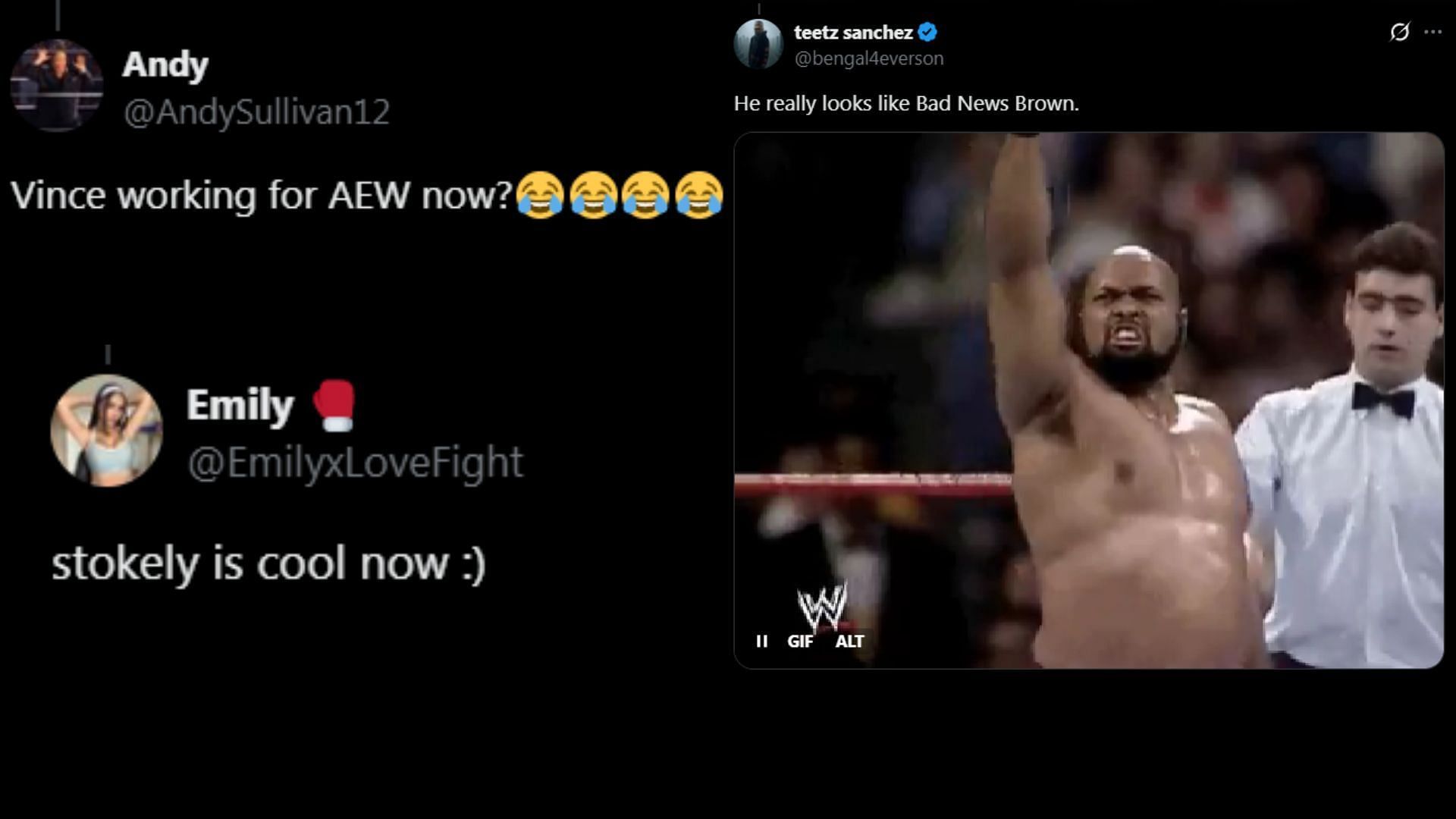 Fans react to Stokely Hathaway&#039;s new name. (Image via WrestleTalk&#039;s X)