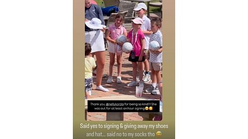 Nelly Korda gave away some signed items after the Chevron Championship (Instagram/nellykorda)
