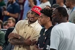 "That's crazy. Even though that's my pops": Kiyan Anthony raves about dad Carmelo Anthony's historic Syracuse achievement as he follows his footsteps