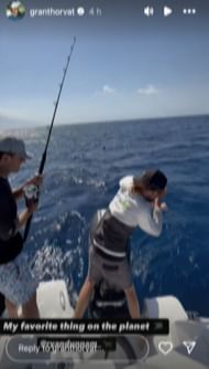 Grant Horvat goes fishing with Advanced Marine Tech. Source: Instagram/@granthorvat