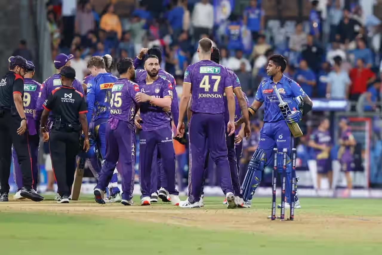 KKR suffered a crushing defeat in their IPL 2025 clash against MI. [P/C: iplt20.com]