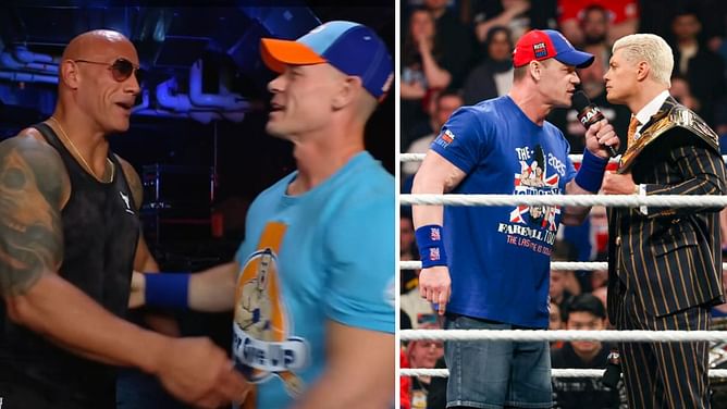 The Rock reacts to John Cena burying Cody Rhodes on WWE RAW
