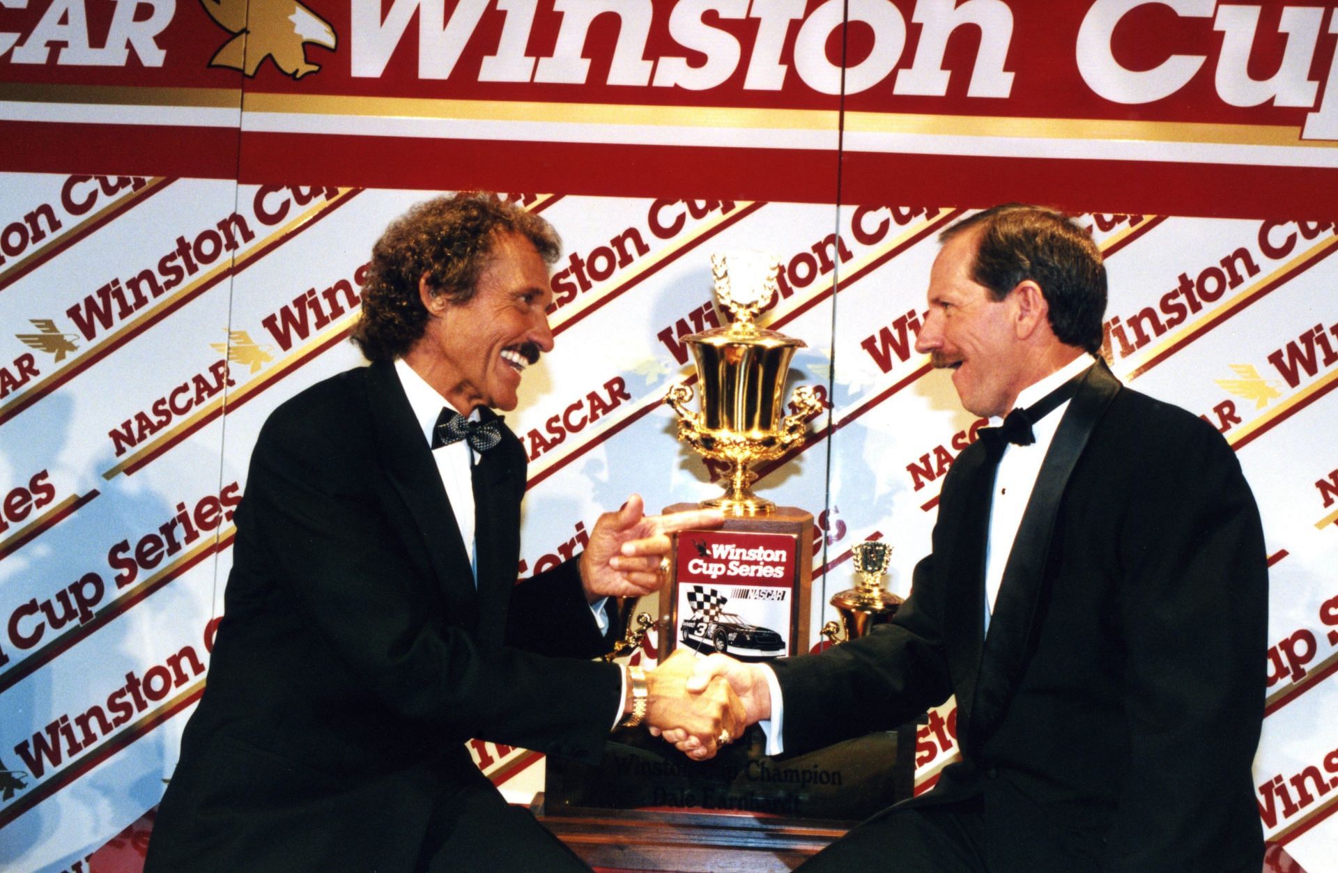 Richard Petty (left) with fellow seven-time champ Dale Earnhardt Sr. (right) in 1994 - Source: Getty