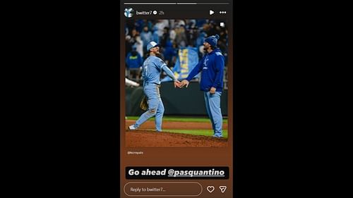 Screenshot of Bobby's Instagram story (Image from - Instagram.com/@bwitter7 IG Stories)