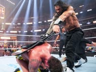 Roman Reigns got some licks in at WrestleMania but ultimately lost. (Image Credit: WWE.com).