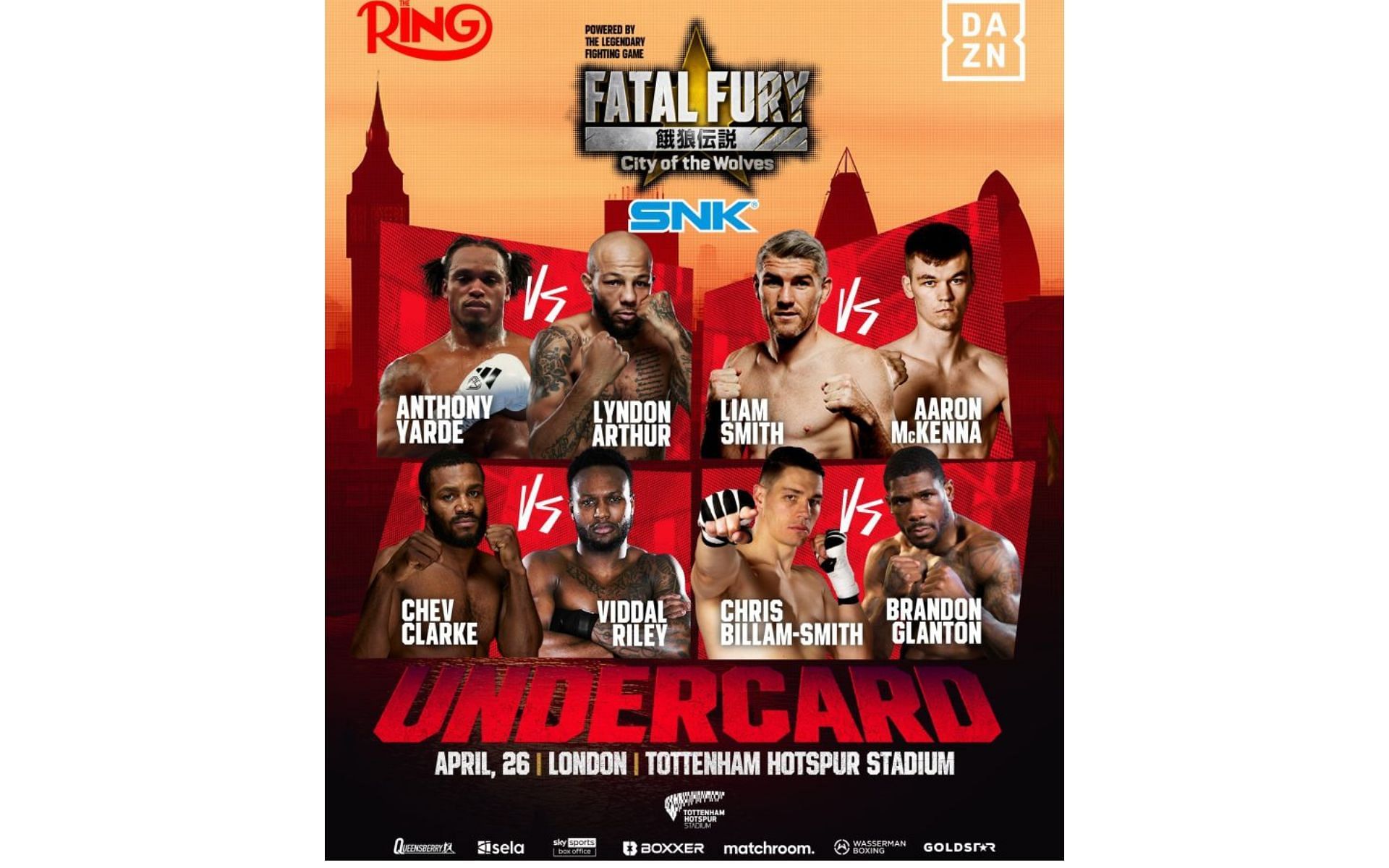 Chris Eubank Jr. vs. Conor Benn fight card. [Image courtesy: @boxxer.com]