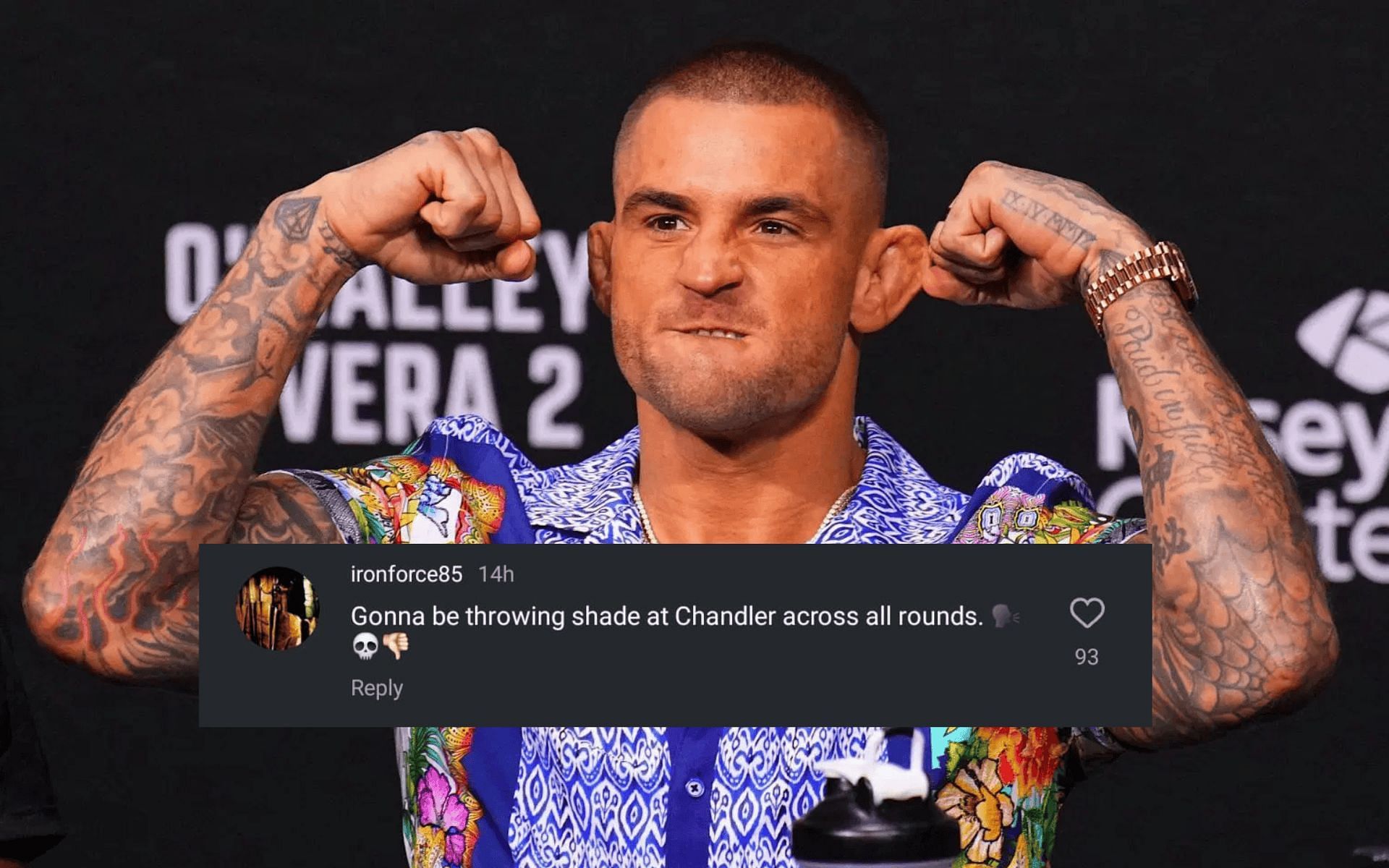 Fans react to Dustin Poirier joining as a desk analyst at UFC 314. [Image Courtesy: Getty Images]