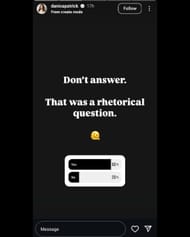 Screenshot of Danica Patrick's story on Instagram via @danicapatrick