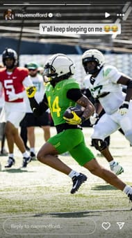 Na'eem Offord in action on Instagram