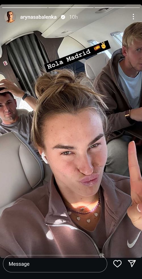 Aryna Sabalenka shares an update - Image Source: @SabalenkaInstagram
