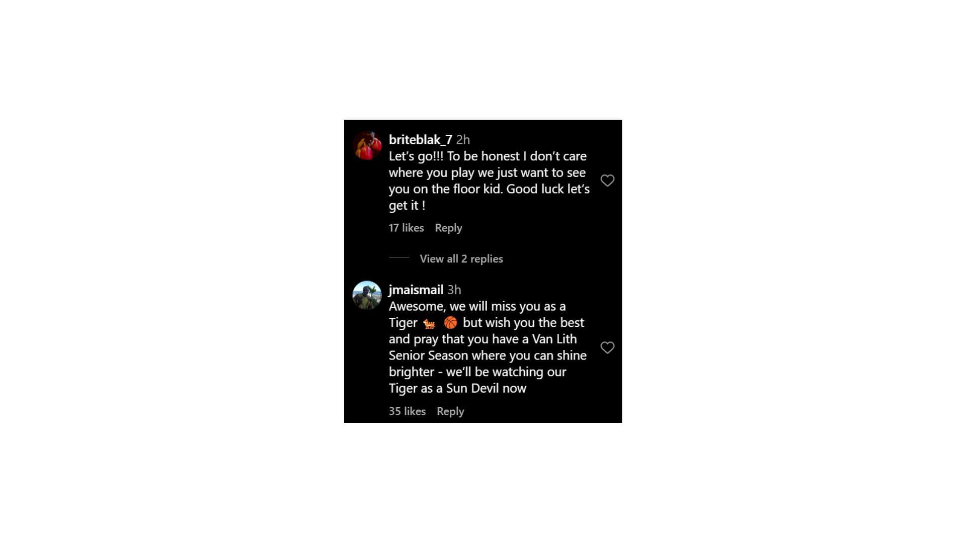 Fans react to Last-Tear Poa&#039;s Arizona State commitment. (Image by Instagram/@lasttear_poa11)