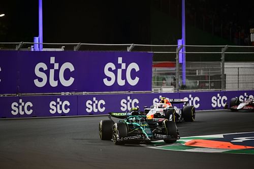 Fernando Alonso of the Aston Martin Cognizant F1 Team races during the Saudi Arabia GP - Source: Getty